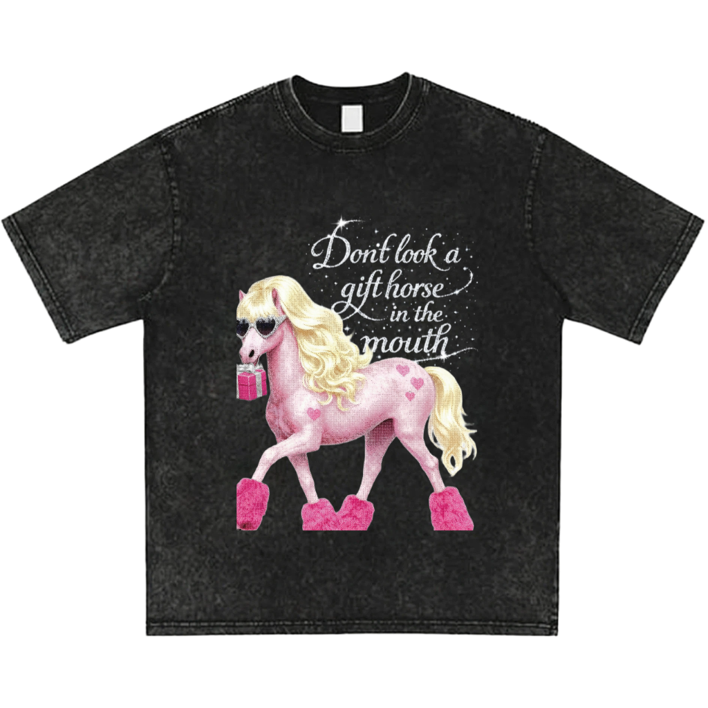 Pink Horse with a Gift